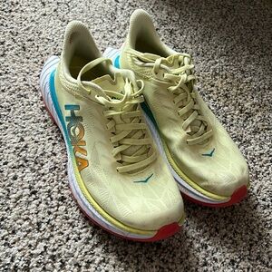 Hoka one yellow sneakers